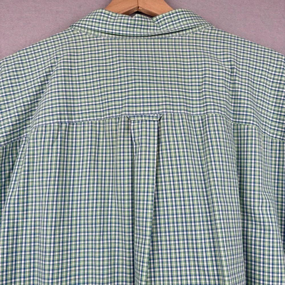 Harbor Bay Shirt Mens 4XL Plaid Button Front Short Sleeve Casual Gingham Classic